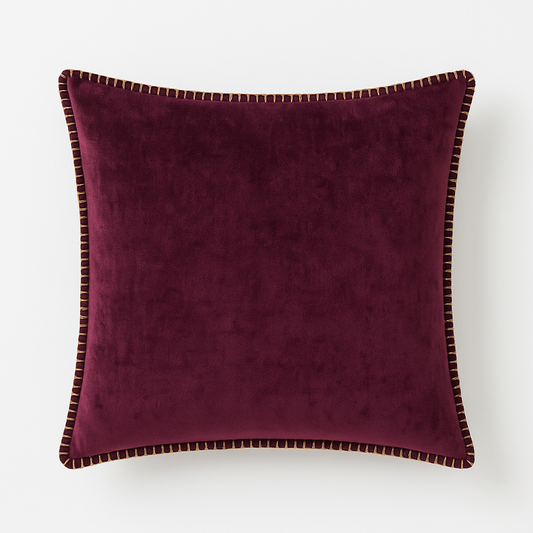 Funda Cojín Velvet Burdeo
